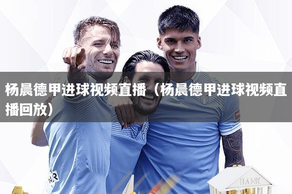 杨晨德甲进球视频直播（杨晨德甲进球视频直播回放）